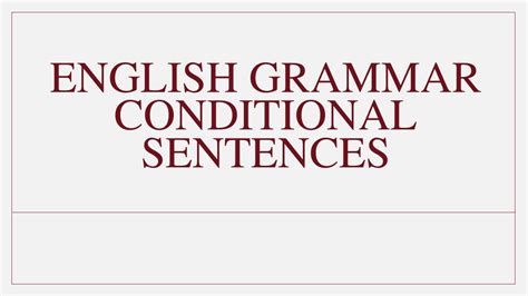 English Grammar Conditional Sentences PPSC FPSC CSS SPSC