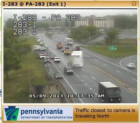 Accident Slowing Traffic Along Interstate 283 Near Pennsylvania