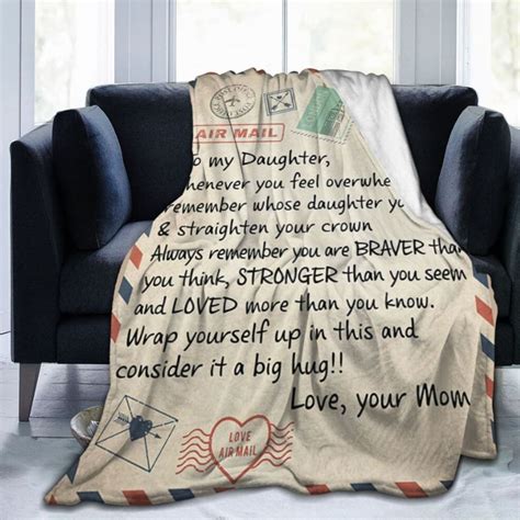 Customized Daughter T Mom To Daughter Throw Blanket T Etsy