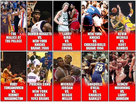 The 10 Biggest Fights In NBA History Fadeaway World