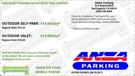 Savings with airport parking coupon codes and promo codes for may 2021. ANZA Parking Airport Parking Coupon from LongtermParking ...