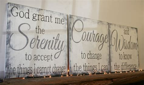 Serenity Prayer Wood Sign God Grant Me The Serenity To Accept