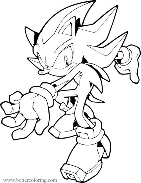 Shadow The Hedgehog Coloring Sheets Free Printable Coloring Pages