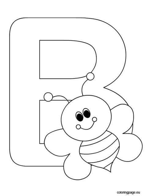 Alphabet – Letter B – Coloring Page