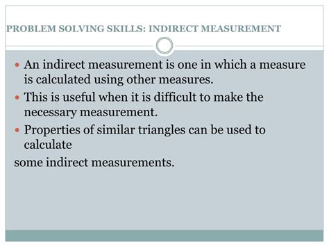 Ppt Indirect Measurement Problems Powerpoint Presentation Free