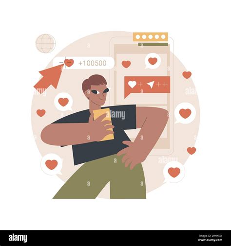 Likes Addiction Abstract Concept Vector Illustration Addicted To Likes