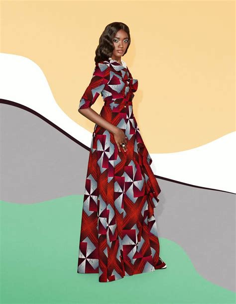Maxi Dress In African Print Red African Fashion Or Ankara Styles