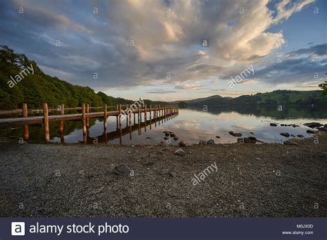 Coniston Water At Sunset The Lake District National Park Cumbria