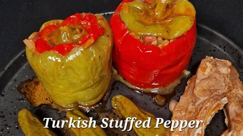 Turkish Stuffed Pepper Biber Dolması Youtube