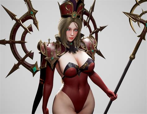 3d Model High Priestess Game Ready Vr Ar Low Poly Rigged Cgtrader