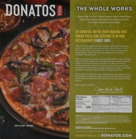 Donatos The Whole Works Pizza 2469 Oz Kroger