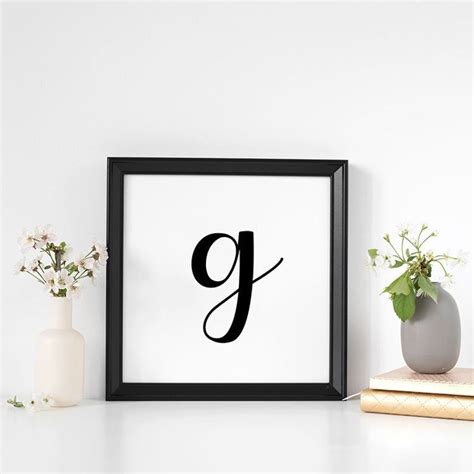 Letter G Wall Decor Letter G Print Letter G Initial Wall Etsy In 2020