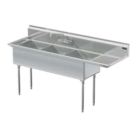 14 Gauge Heavy Duty Triple Bowl Stainless Steel Kitchen Sinks