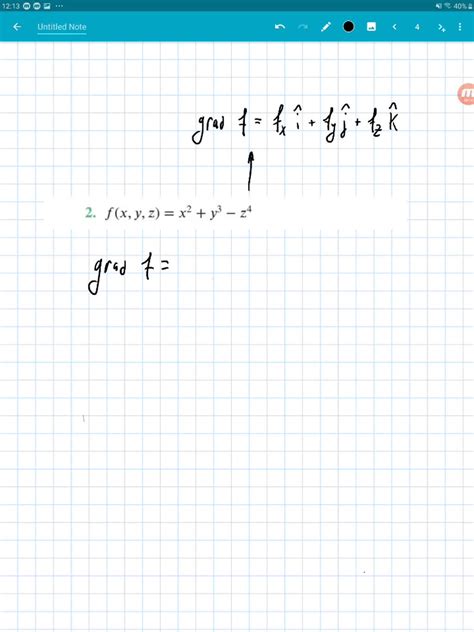 solved find the gradient of the function f x y z x 2 y 3 z 4