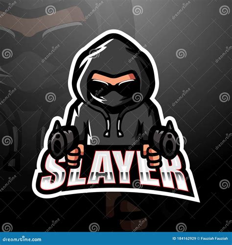 Slayer Mascot Esport Logo Design Cartoon Vector