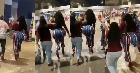 year of return lady with extra large backside causes stir at kotoka airport video yen gh