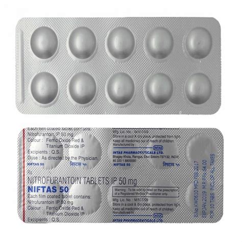 Niftas Nitrofurantoin Tablets 50 Mg100 Mg At Rs 1000box In Nagpur