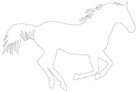 Horse Outline 22 Outlines Of Delightful Printable Horses