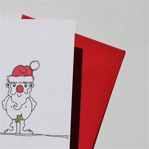 Saucy Santa Christmas Card By Adam Regester Art And Illustration