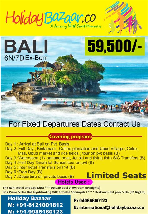 Enjoy Your Tour With Beautiful Bali Package From Holiday Bazaar Book