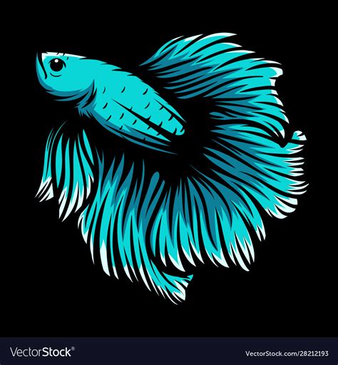 Betta fish background colorful Royalty Free Vector Image