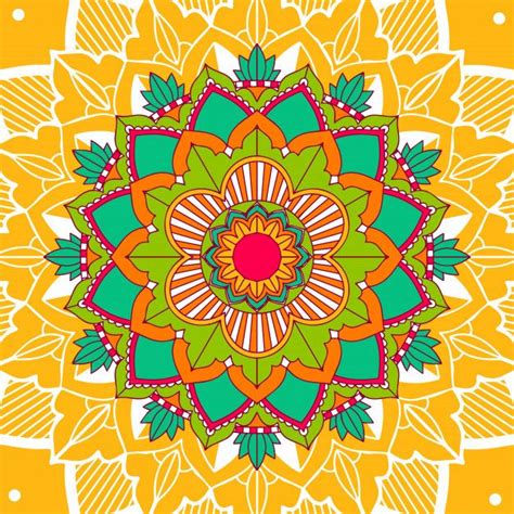 Download Mandala Patterns On Yellow For Free Mandala Pattern Mandala