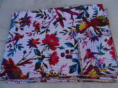 amazon-com-tribal-asian-textiles-kantha-quits-bird-printed-twin-bed