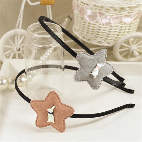 Cheap 2pcs Cute Childrens Headband Girls Baby Five Pointed Star Color