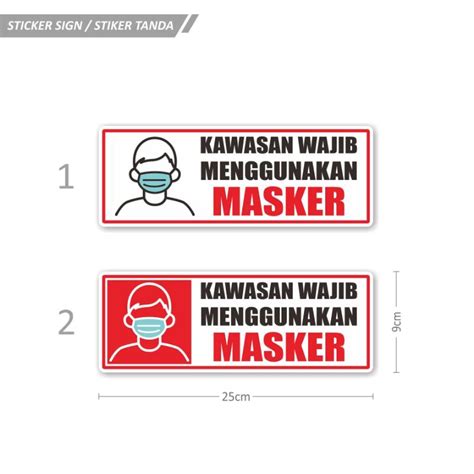 Jual Sticker Tanda Sign Peringatan Informasi Petunjuk Wajib Pakai
