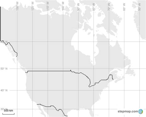 Stepmap North America Basic Map Landkarte Für North America