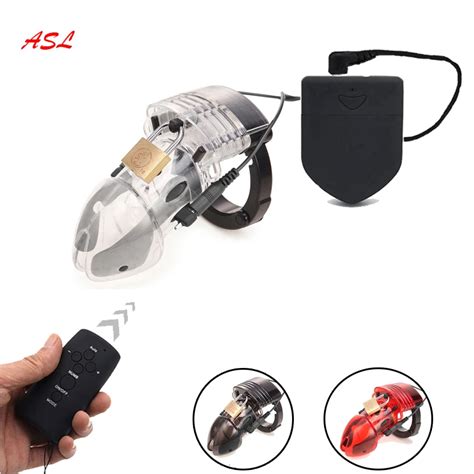 Wireless Remote Control Electro Shock Male Chastity Device Cock Cages
