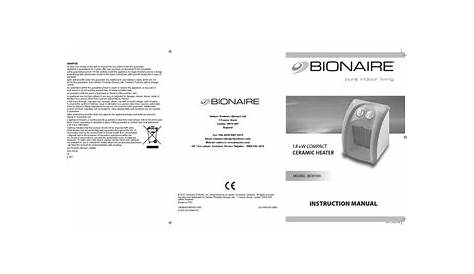 bionaire bch4562e gm owner manual