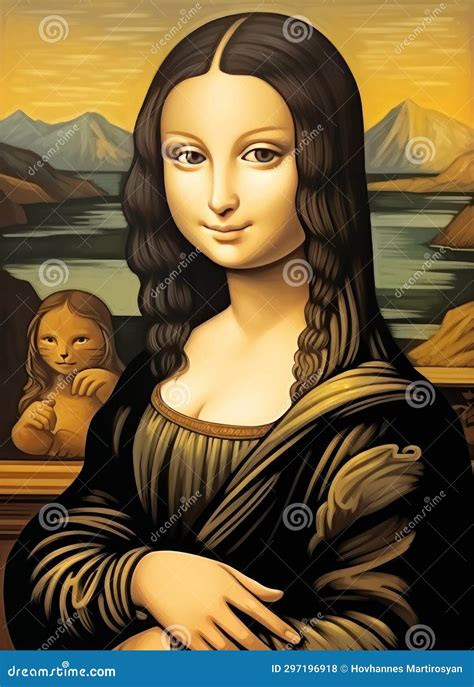 Mona Lisa Portrait In A Pop Art Style Mona Lisa Sticker Logotype