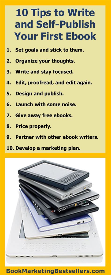 10 Tips To Write And Self Publish Your First Ebook Book Marketing