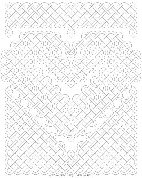 Dont Eat The Paste Knotwork Heart To Color