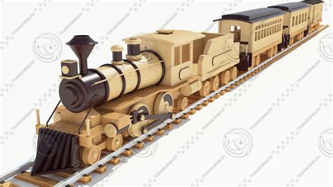 3d Model Of Wood Toy Train Wooden Toy Train Toy Train Wooden Toys Plans