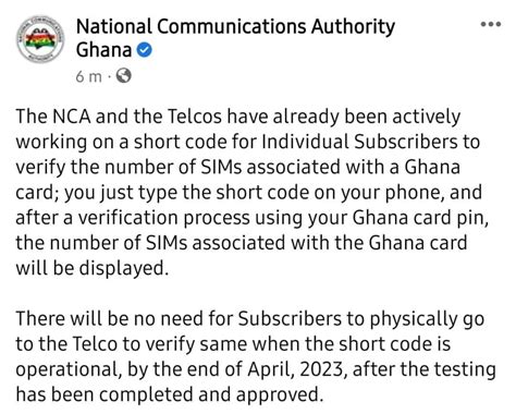 NCA Telcos Working On Short Code For SIM Cards Registered With Ghana Card