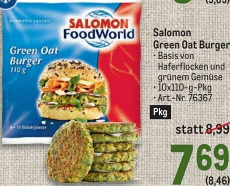 Salomon Green Oat Burger Angebot Bei Metro