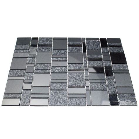 Splashback Tile Specchio Titanium 10 62 In X 14 12 In X 4 Mm Polished Glass Mirror Mosaic Tile