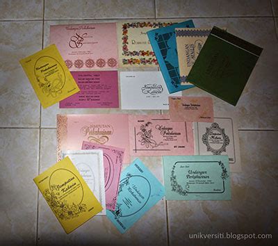 Dapatkan penjimatan berganda dari pakej yang kami tawarkan, pelbagai design kad kahwin & produk perkahwinan boleh. Kahwin Zaman Dulu-Dulu Lebih Nilai Sentimental. Setuju ...