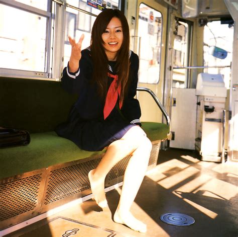 Sanokjiji Sexy Jun Natsukawa Schoolgirl Strips On A Train