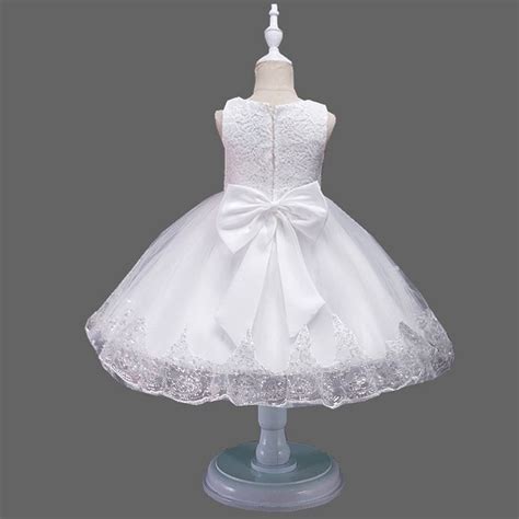 Childrens Dress Pearl Embroidered Sequined Lace Skirt Screen Screen