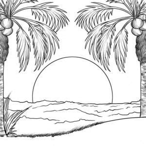 Explore 623989 free printable coloring pages for you can use our amazing online tool to color and edit the following beach sunset coloring pages. sunset in an island coloring page | Coloring pages nature ...