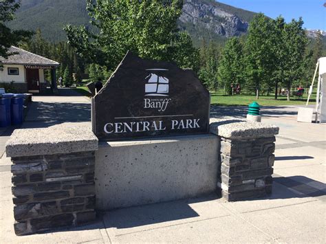 Central Park Welcome Sign In Banff Banff National Park Alberta