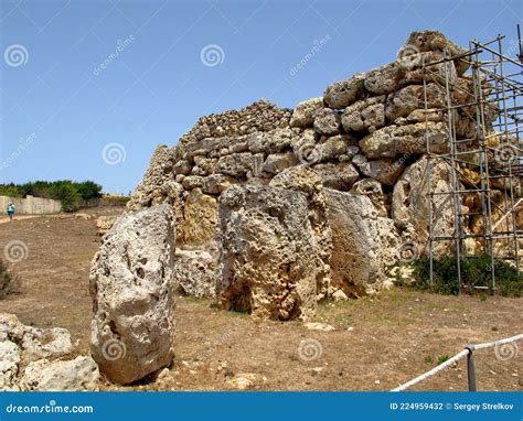 Ggantija Megalithic Temples Gozo Island Malta Stock Photo Image Of
