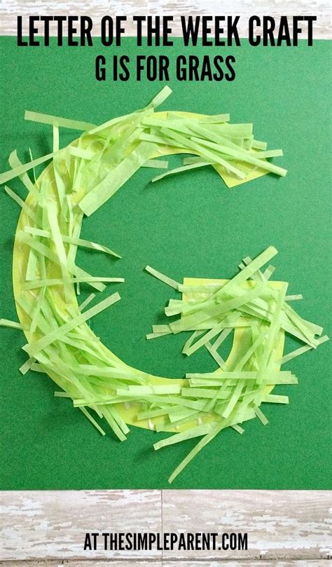 Preschool Letter G Craft G Is For Grass To Celebrate Spring The
