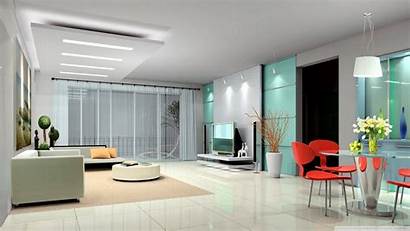 Living 3d Background Rooms Modern Lounge Wall
