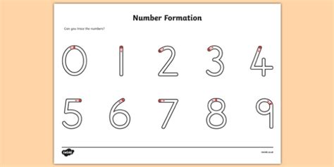 Number Formation Worksheet