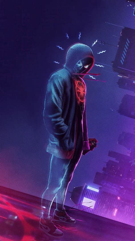 Miles Morales Spider Man Spider Man Into The Spider Verse Movie Web