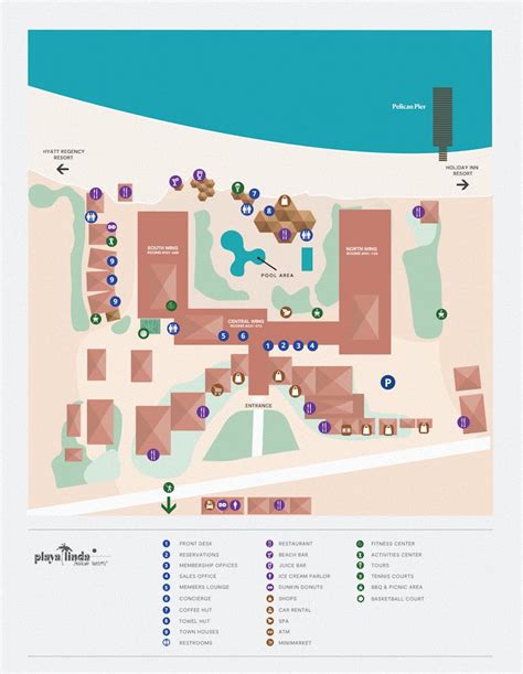 Playa Linda Resort Map
